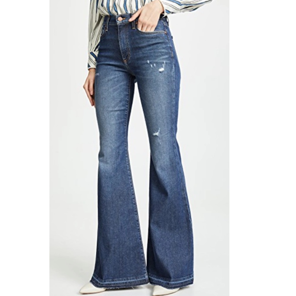 NWT Alice and Olivia high waisted bell bottoms size 25